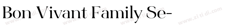 Bon Vivant Family Se字体转换